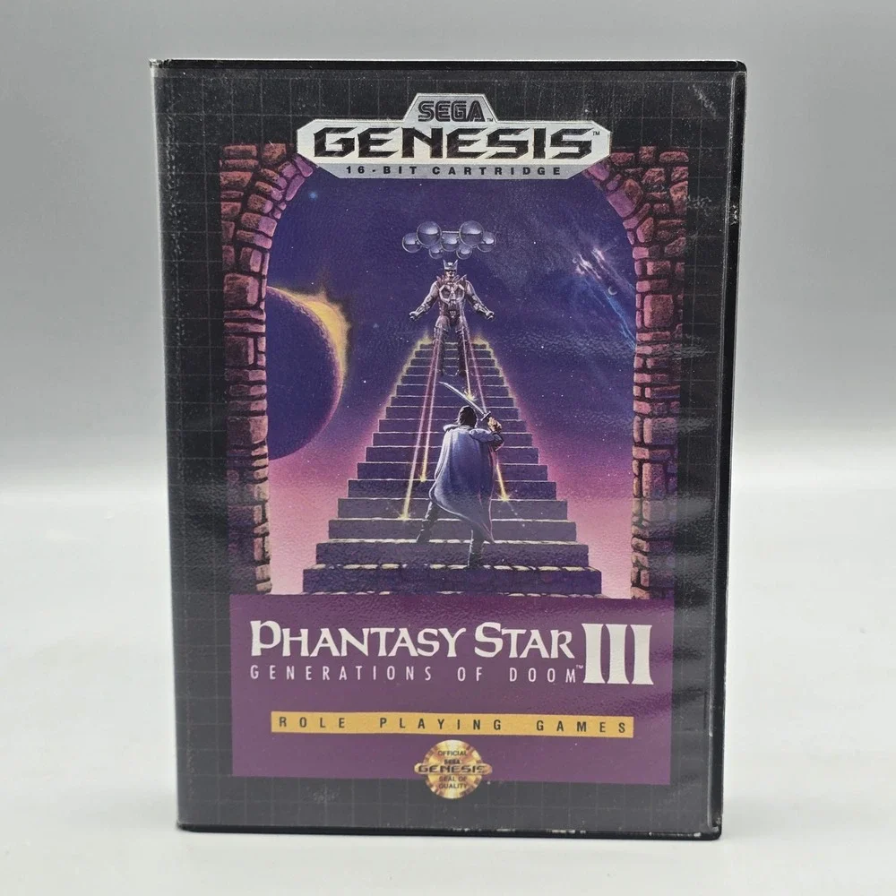 Phantasy Star III Generations of Doom Sega Genesis RPG Game with Case